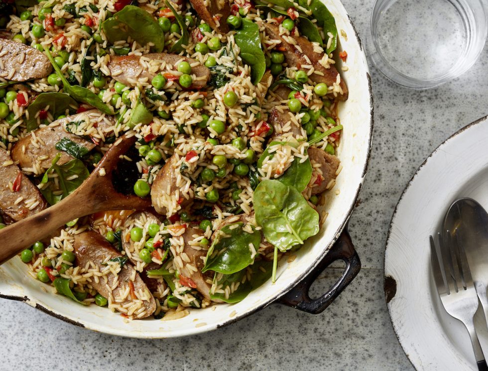 Brown Rice Paella Australian Onions