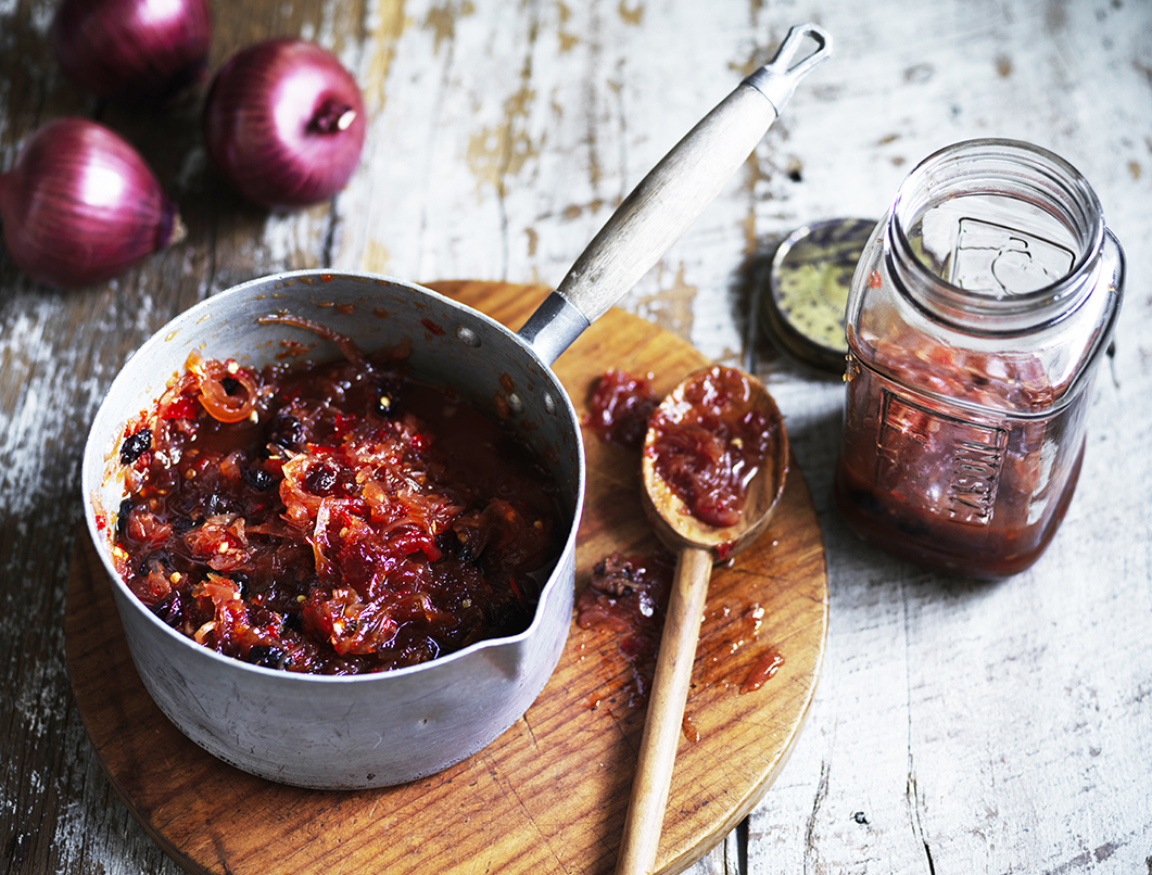 Chilli onion and cranberry jam