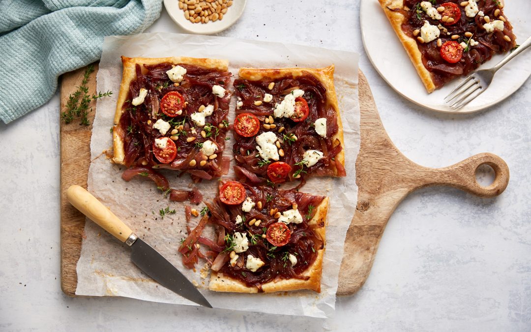 Simple Onion, Thyme and Goats Cheese Tart