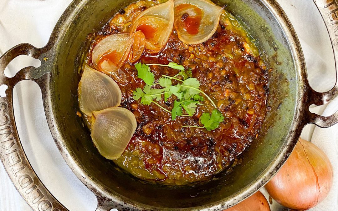 Roast onion dal with tempered onion and cumin