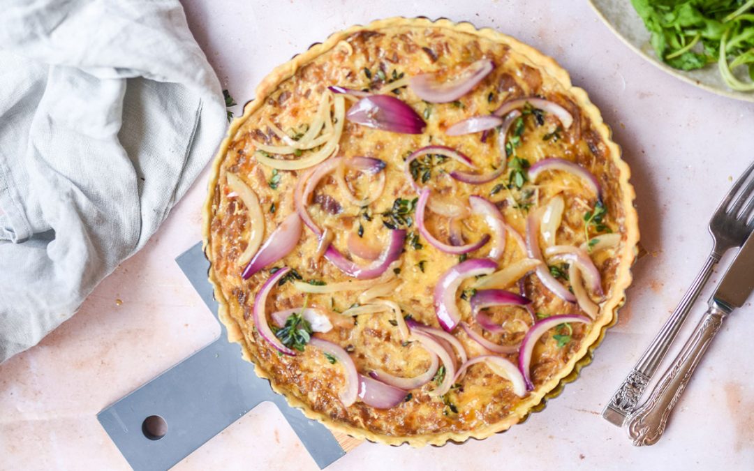 Caramelised onion tart