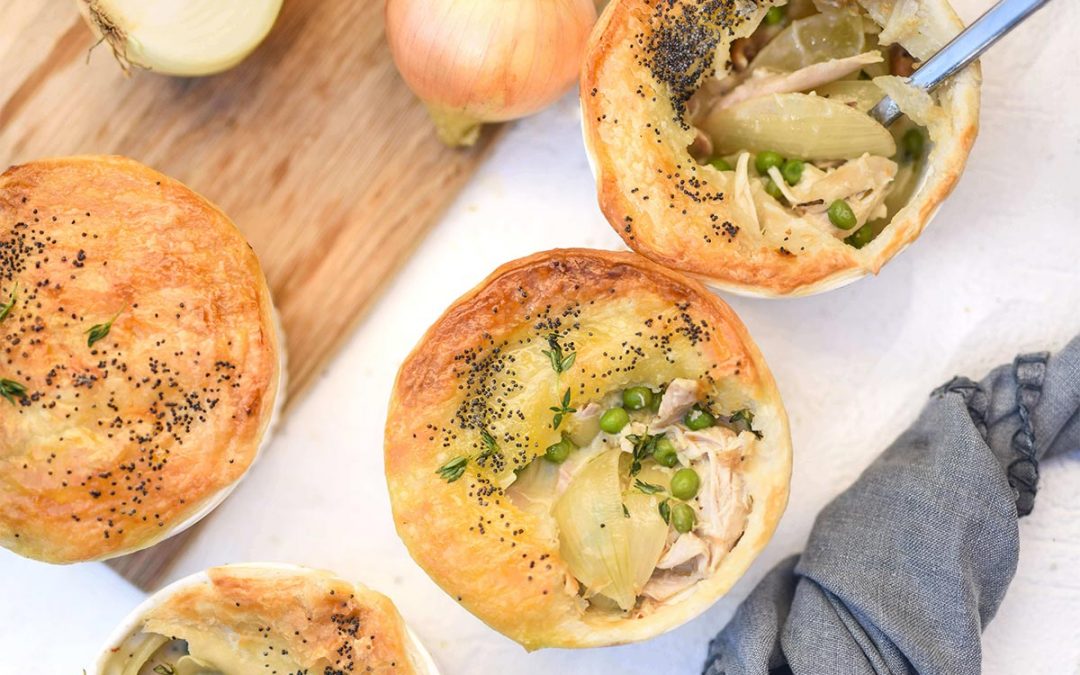 Chicken and Onion Pot Pies