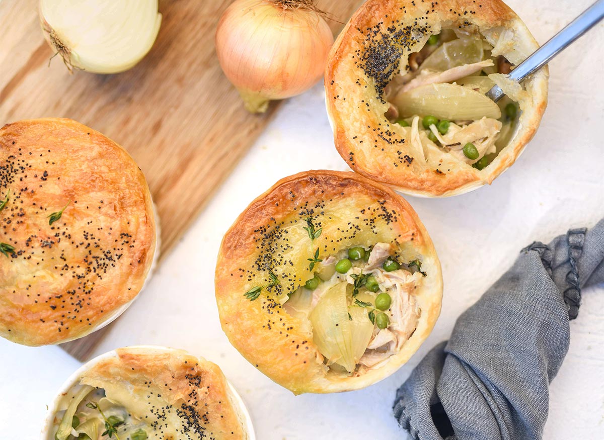Chicken and Onion Pot Pies
