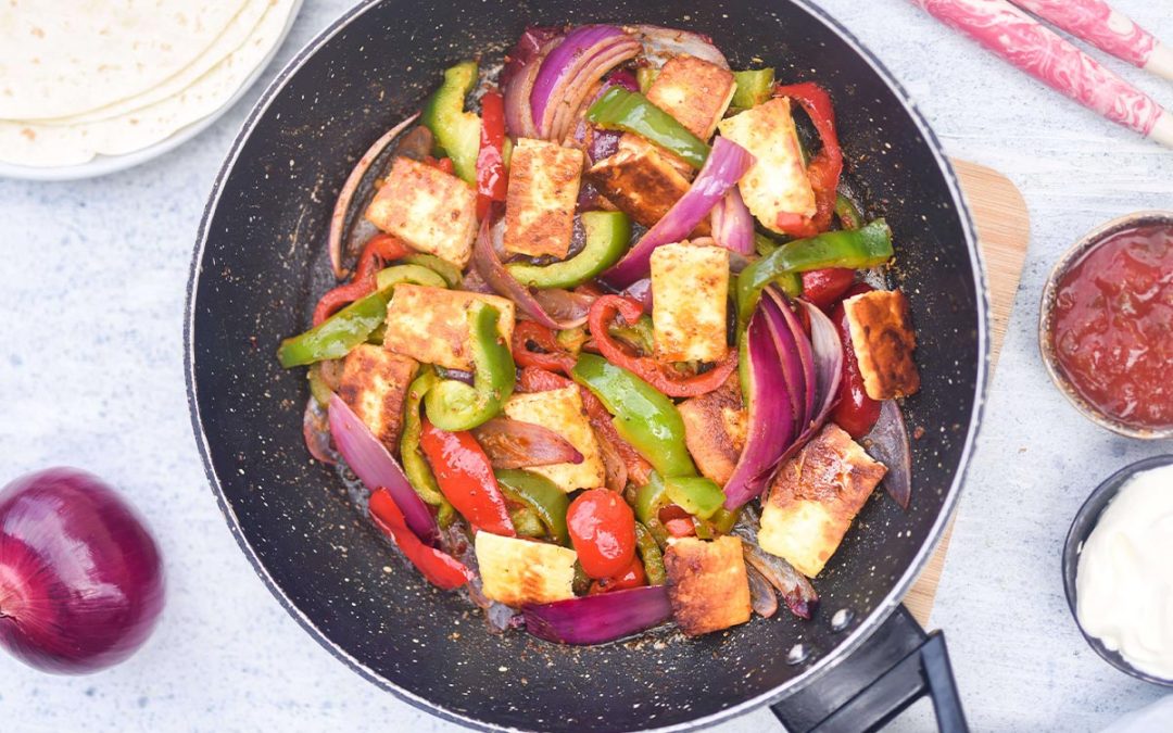 Red Onion and Halloumi Fajitas