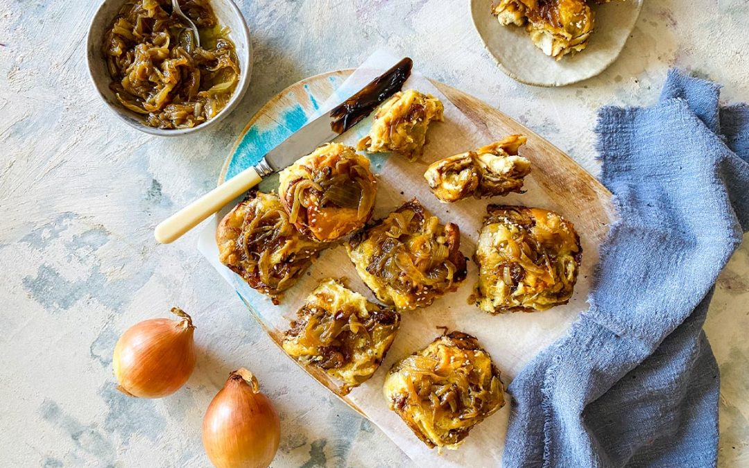 Cheesy Onion and Vegemite Scrolls